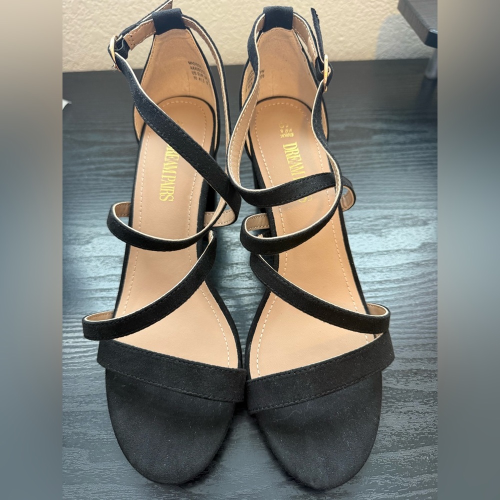 Dream Pairs Black Strappy Heels